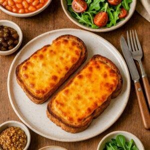 How to Serve Welsh Rarebit Like a Local Presentation matters! Here are some ways to elevate your rarebit to the next level: Use a thick sourdough, soda bread or crusty white bloomer. Add a dollop of chutney or red onion marmalade either on the side or under the rarebit for a sweet contrast. Top with a poached egg for the classic “Buck Rarebit” version. Sprinkle with cracked black pepper or paprika before serving for a little extra kick.
