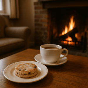 A Welsh Cake And A Cppa Traditionally, Welsh cakes are served warm with a dusting of caster sugar and a hot cup of tea. They also pair well with butter, jam, or even clotted cream for a richer treat